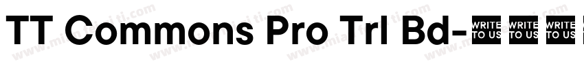 TT Commons Pro Trl Bd字体转换